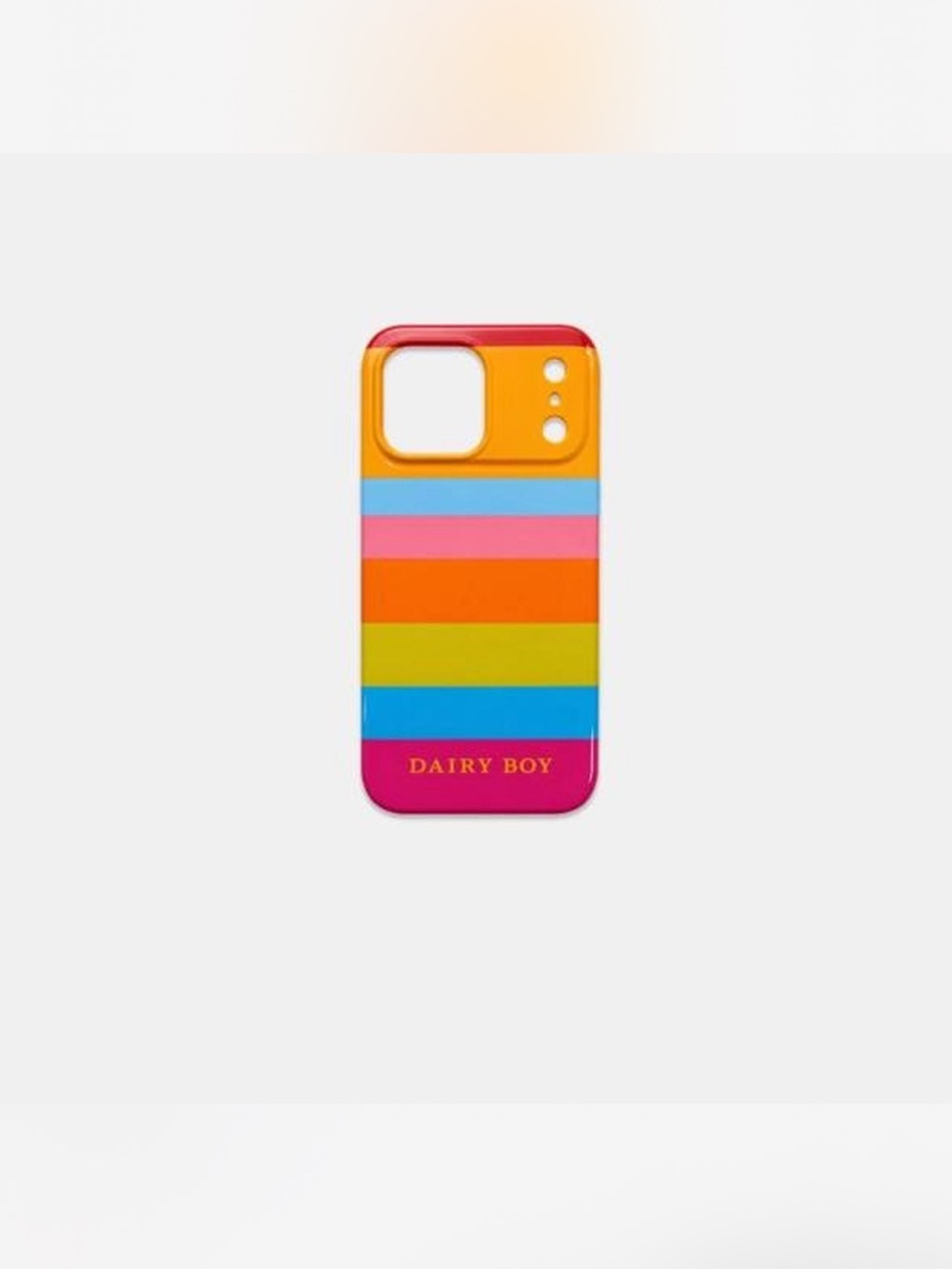 DAIRY BOY Rainbow Stripe Phone Case - Pink, Orange & Blue